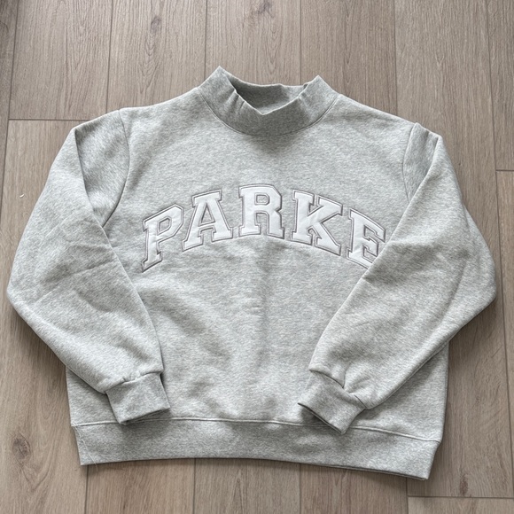 Parke Tops - Parke Varsity Mockneck- Classic Grey/White L/XL